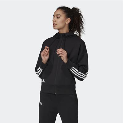 fr5113 felpa donna con cappuccio 3 stripes
