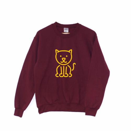 gatto contorno felpa carino divertente design vestiti