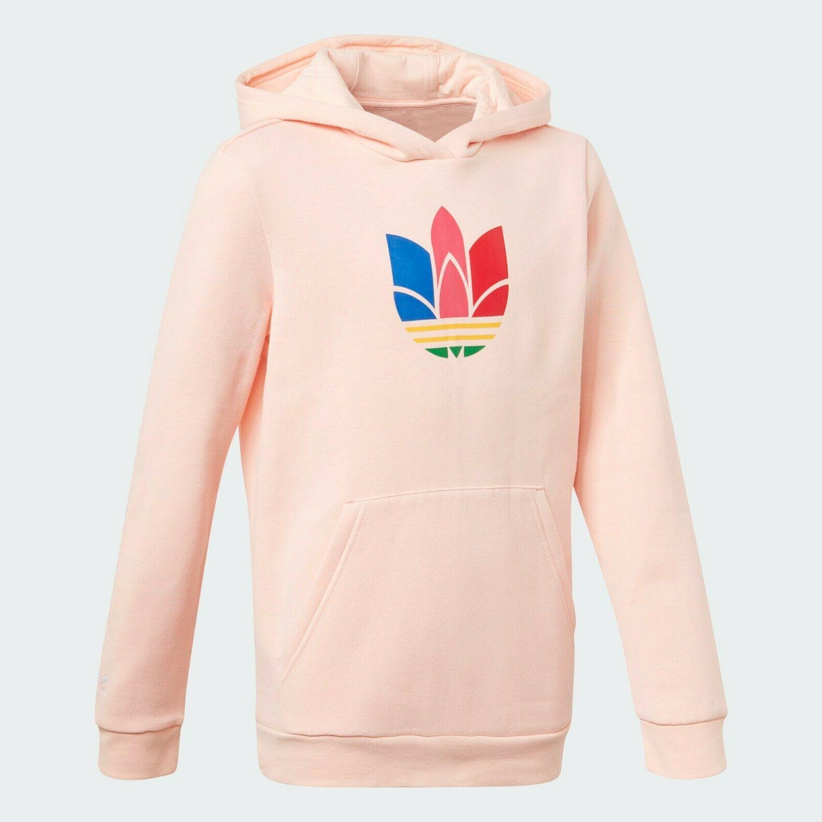 gd2701 hoodie adicolor 3d trefoil felpa rosa