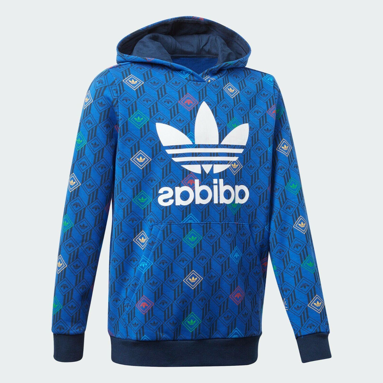 gd2841 felpa hoodie bambino royal cappuccio cotone