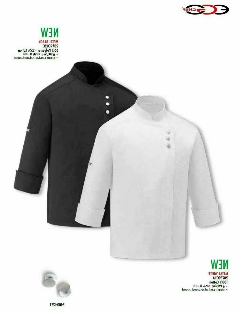 giacca chef cuoco uomo metal manica lunga