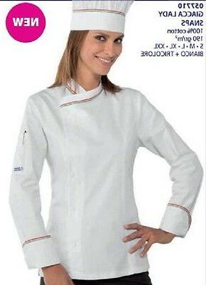 giacca cuoca chef lady snaps donna bandiera