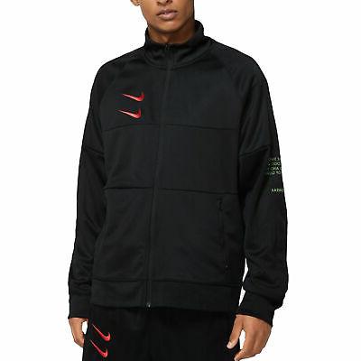 giacca da uomo full zip swoosh nera