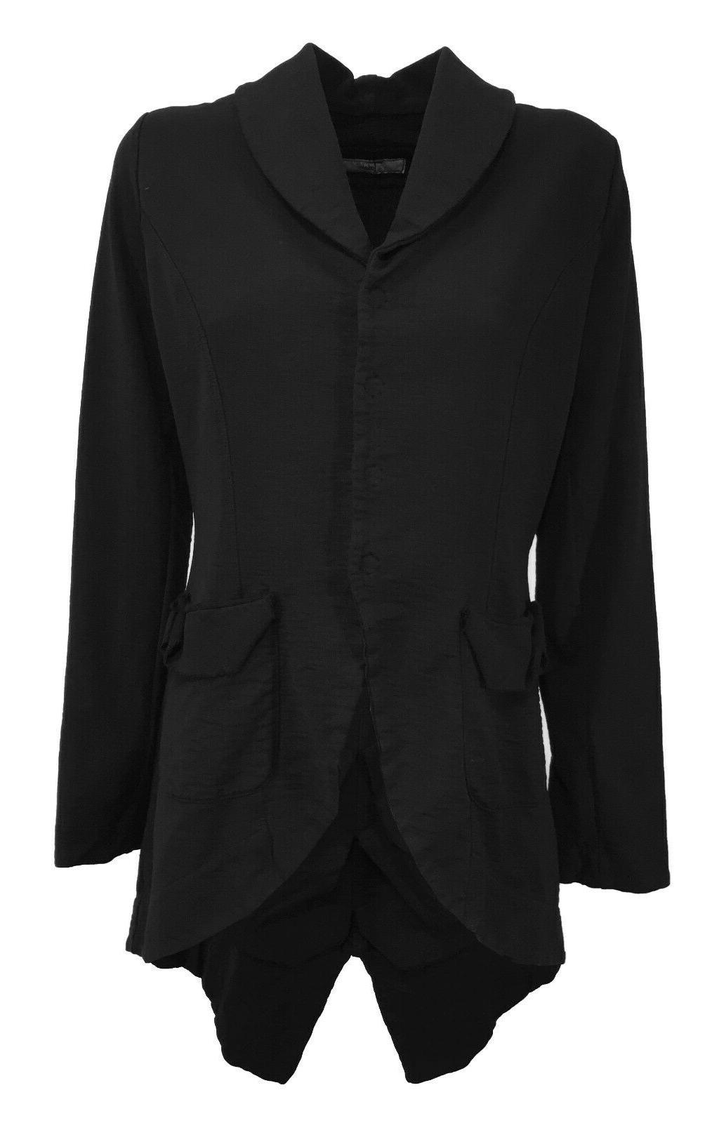 giacca donna felpa garzata nero con rouches