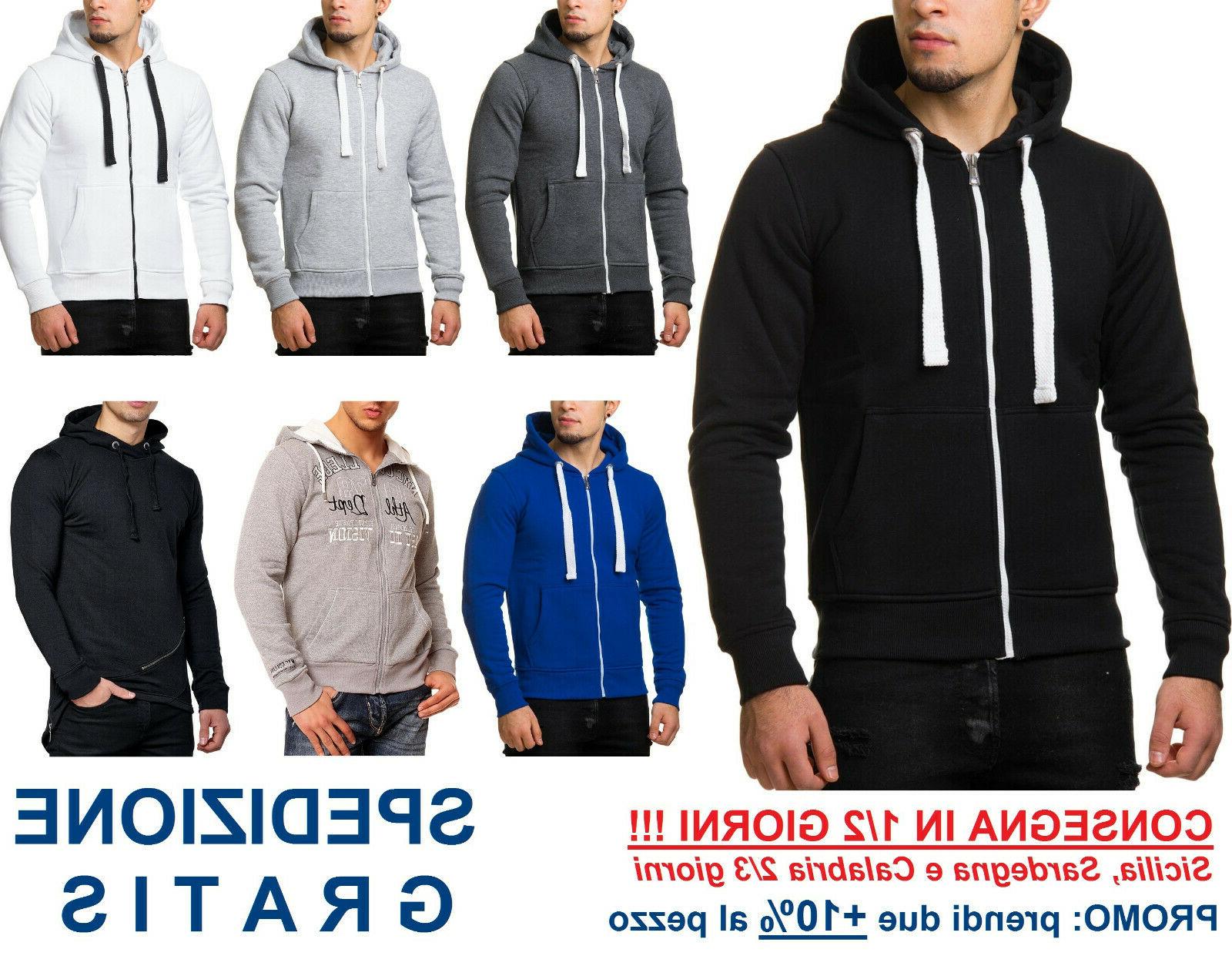 giacca felpa uomo con cappuccio slim fit