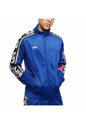 giacca girocollo con zip uomo blu bande