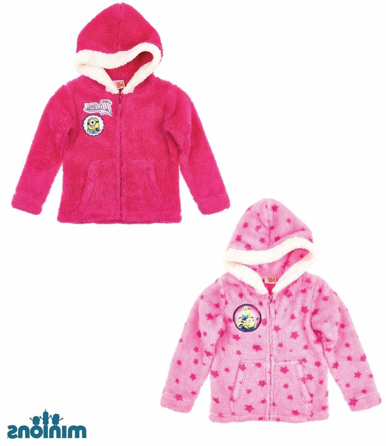 giacca in pile felpa bambina minions rosa