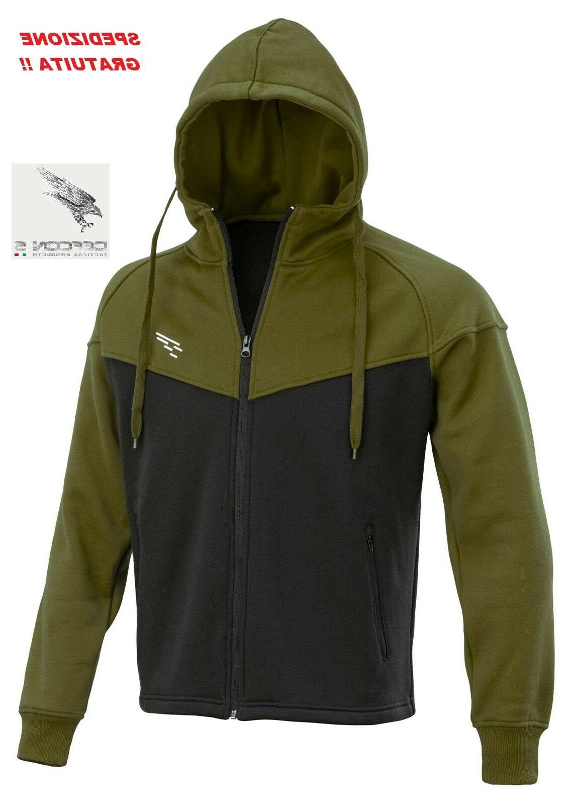 giacca maglia felpa uomo con cappuccio pile