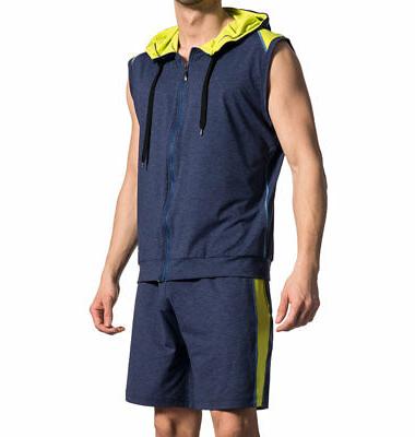 gilet felpa con cappuccio m notte calce