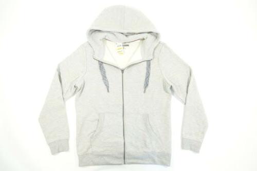 grigio chiaro piccolo cerniera intera felpa con