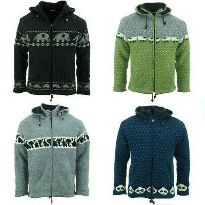 grosso lana maglia animale felpa con cappuccio