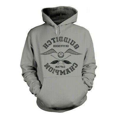 harry potter quidditch champion felpa con cappuccio
