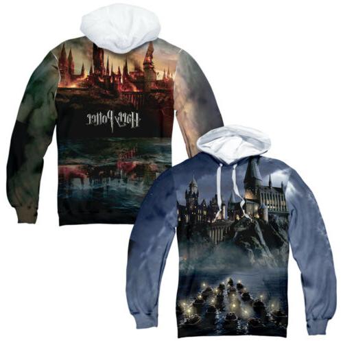hogwarts allover autorizzato sublimazione adulti felpa camic