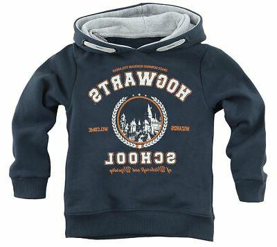 hogwarts school unisex felpa con cappuccio blu