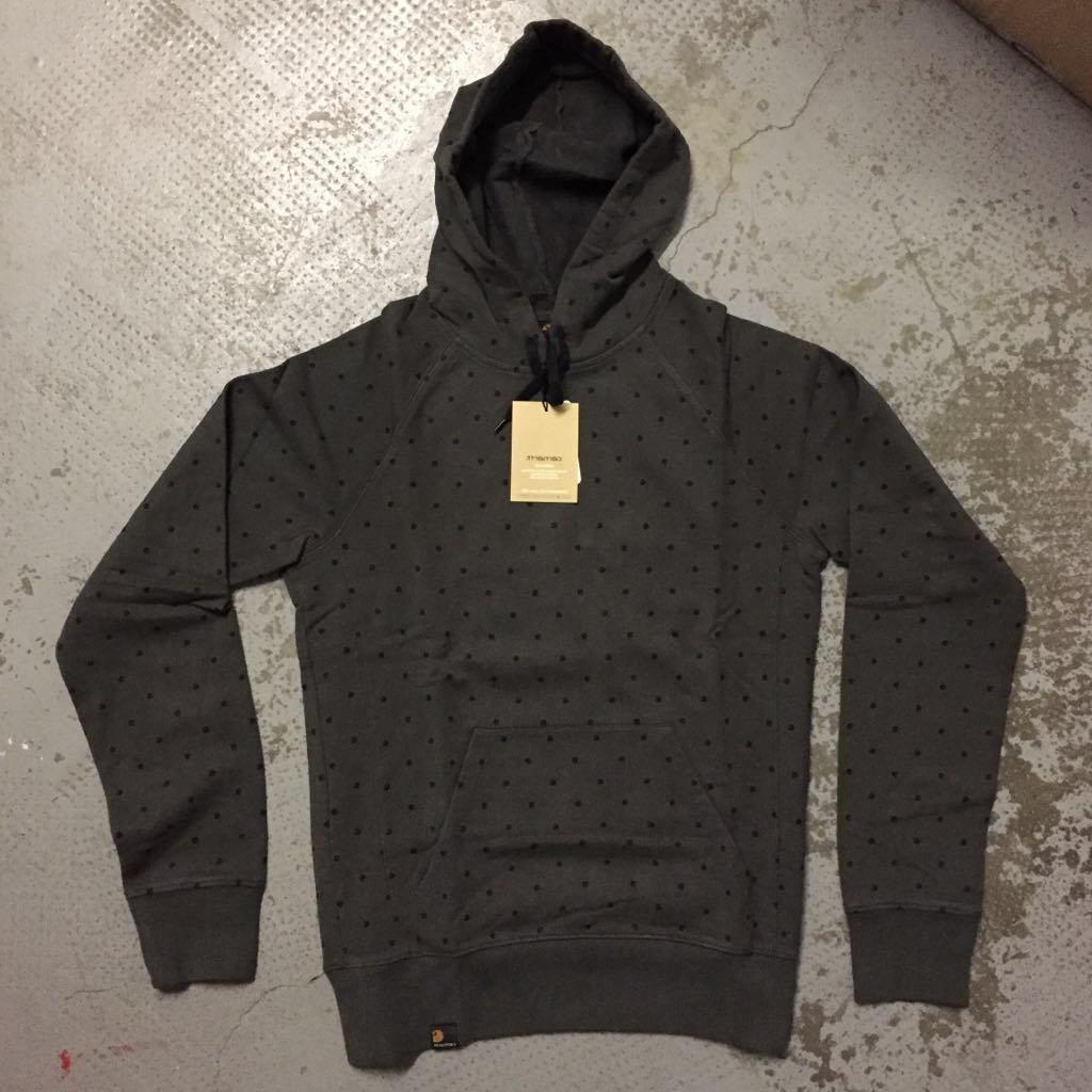 hooded mellow sweat polka print steel felpa
