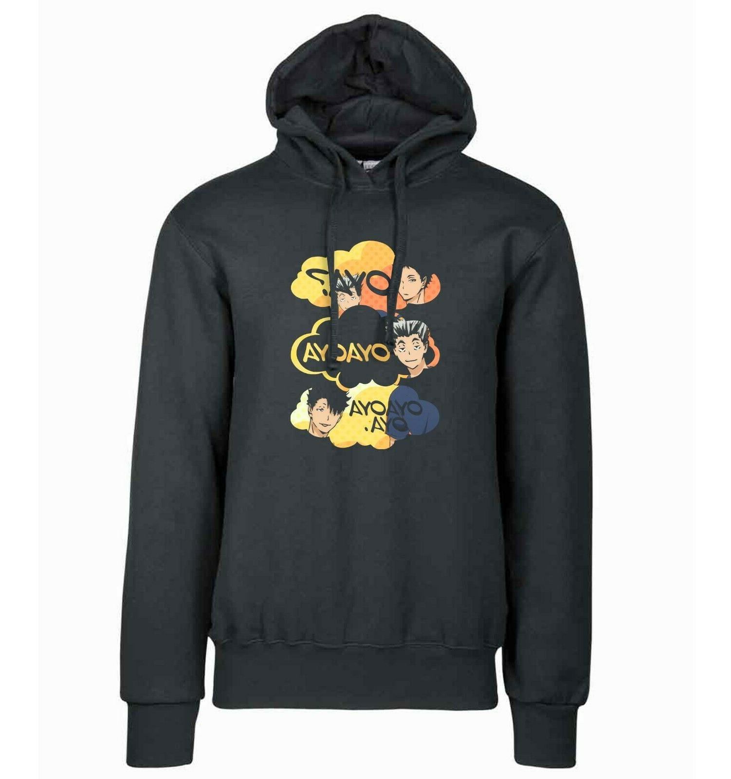 hoodie black felpa nera haikyuu oya oya