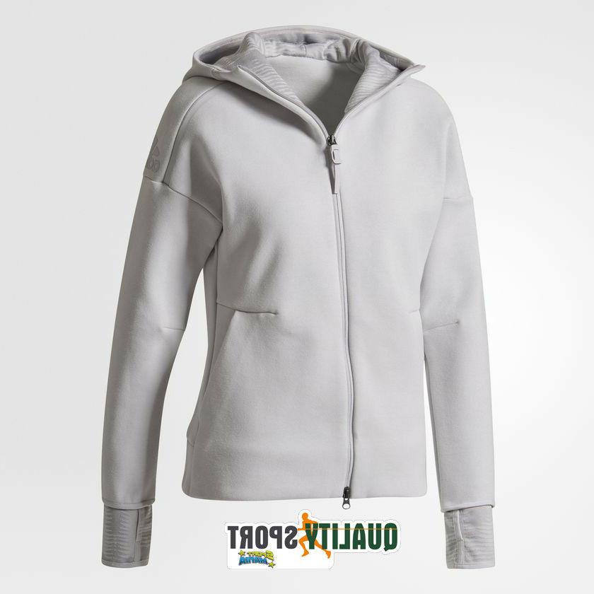 hoodie zne pulse grigio donna felpa zip