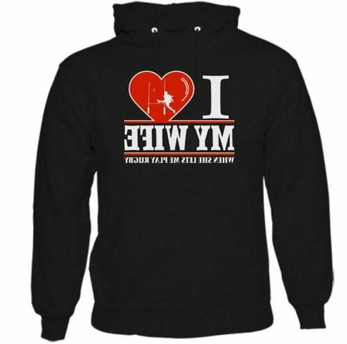 i cuore my wife rugby divertente da