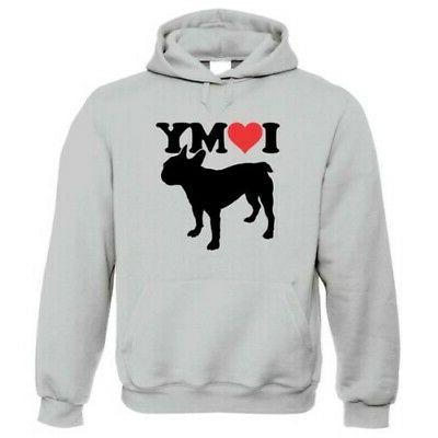 i love my bulldog francese felpa con
