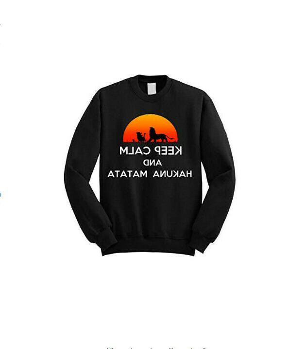 il re leone felpa girocollo abbigliamento hakuna