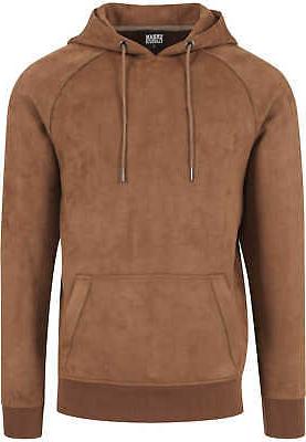 imitation suede hoody streetwear felpa cappuccio uomo