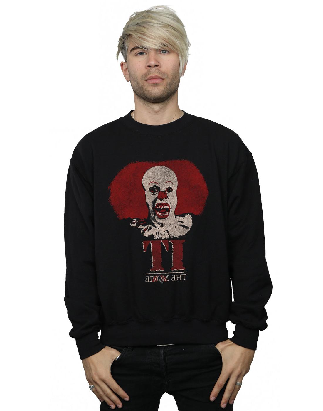 it 1990 uomo pennywise clown logo felpa