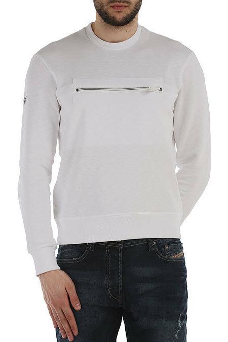 jeans felpa maglia uomo col bianco tg