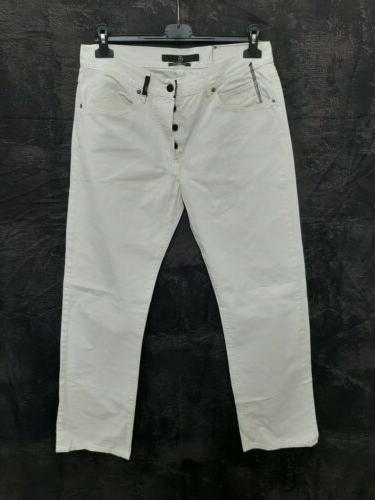 jeans uomo men bianco tg 47 size
