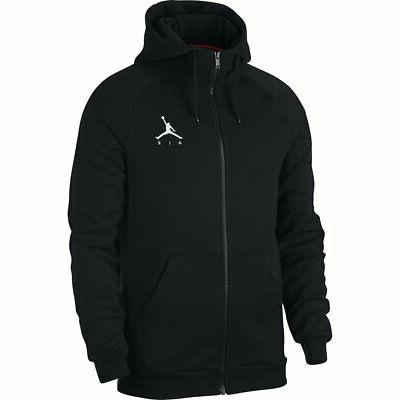 jumpan fleece fz felpa con cappuccio nero