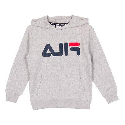 kids classic logo hoody lt grey mel