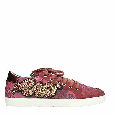 kv741 scarpe sneakers donna bordeaux