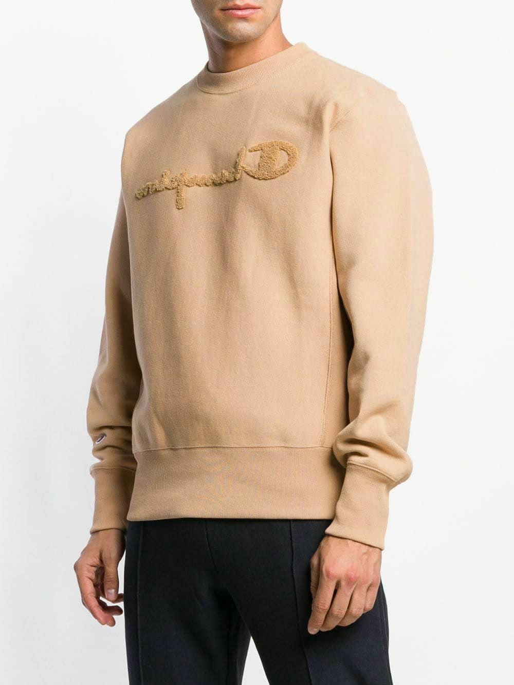 logo felpa uomo luce marrone casual abbigliamento