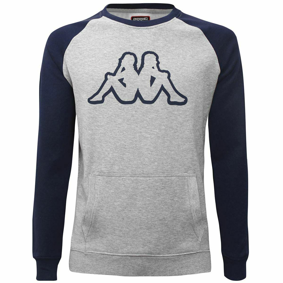 logo zaimali felpa uomo girocollo maglia grigio