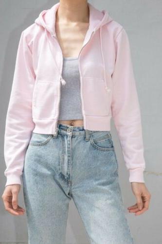 luce rosa corto pile zip cristallo felpa