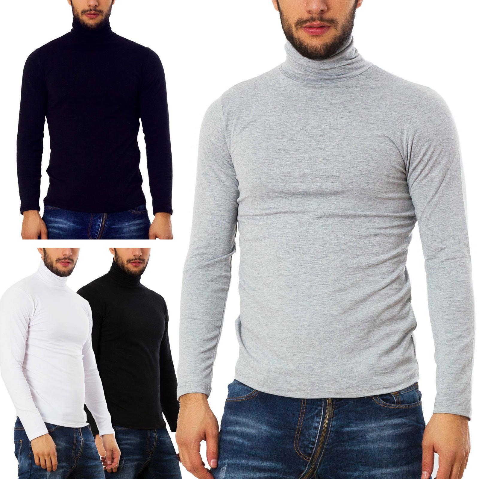 lupetto uomo maglia manica lunga dolcevita felpato