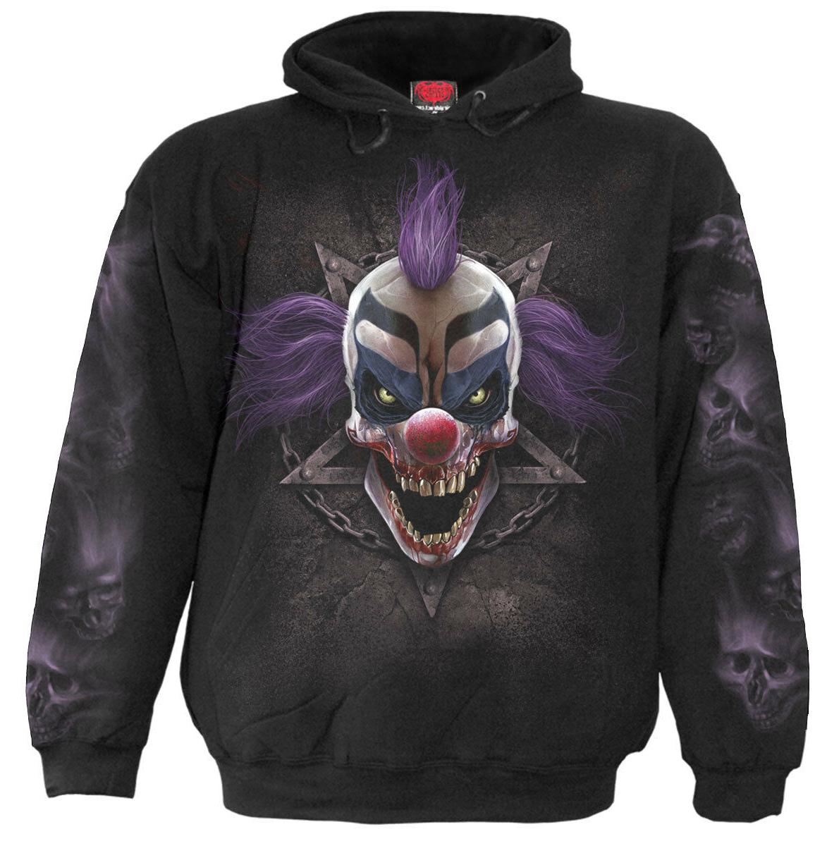 madcap cappuccio clown darkwear teschio joker goth