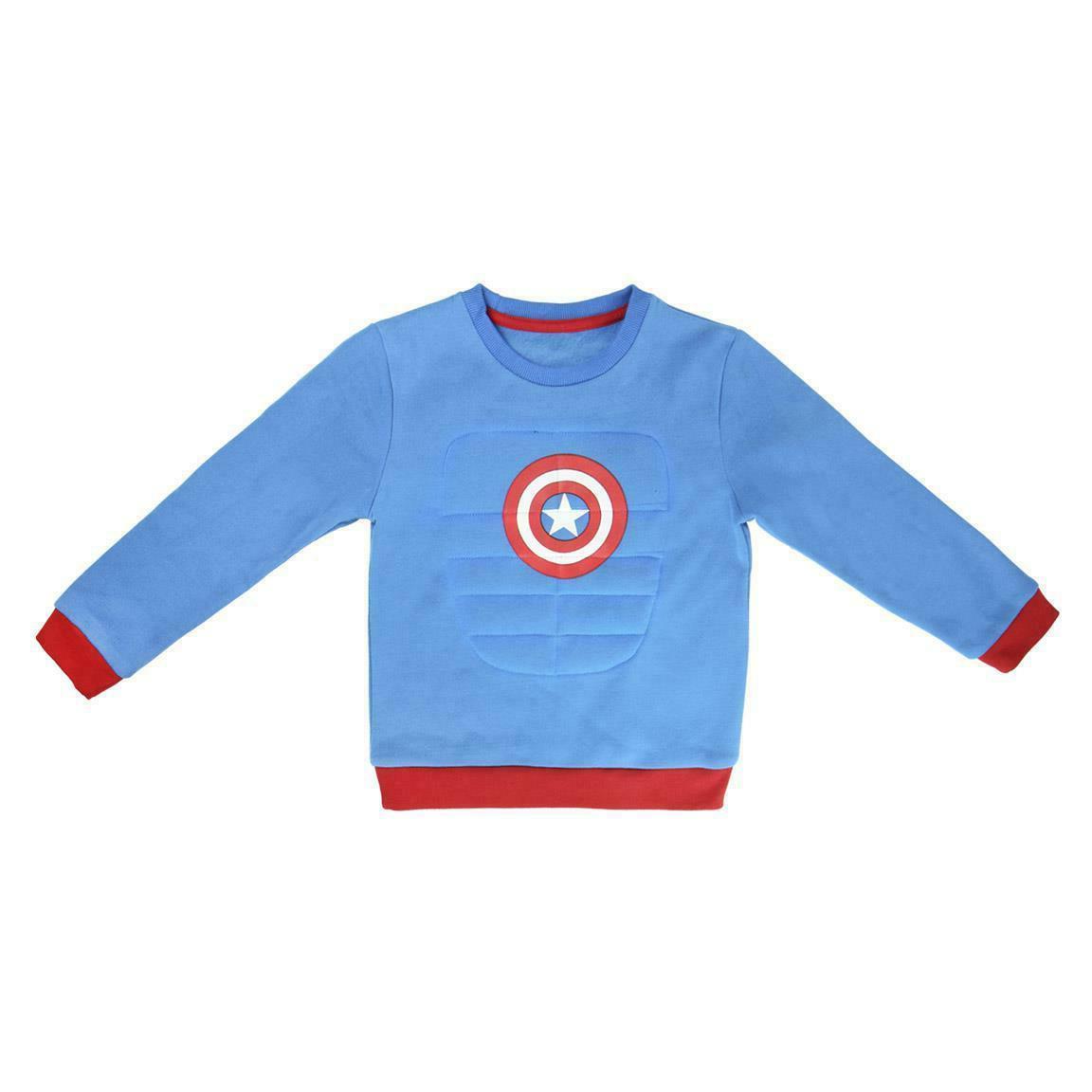 maglia capitan america bambino felpa bimbo giro
