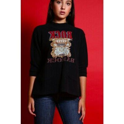 maglia donna cotone taglia 40 felpa stampa