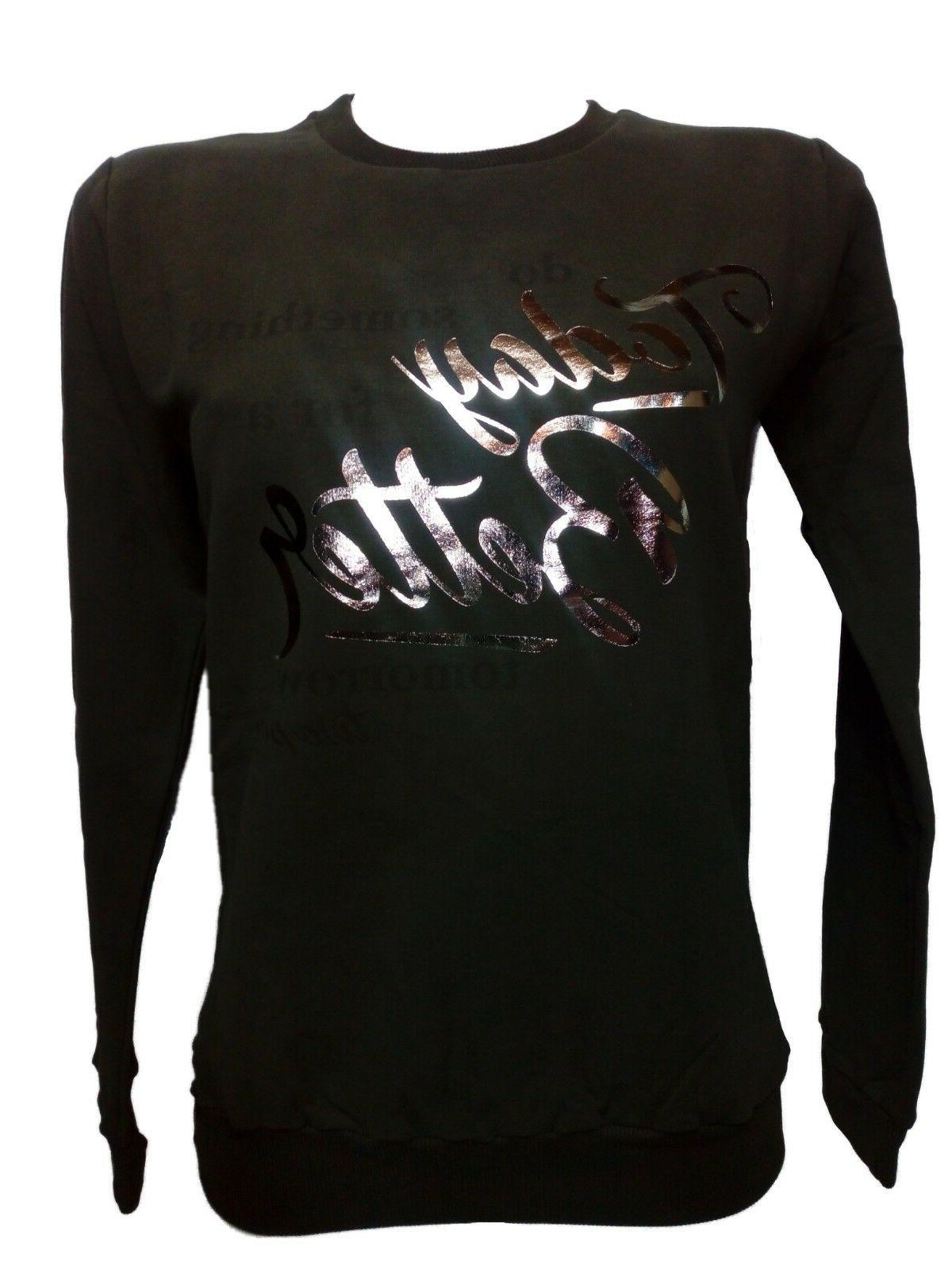 maglia donna felpa cotone felpato invernale girocollo
