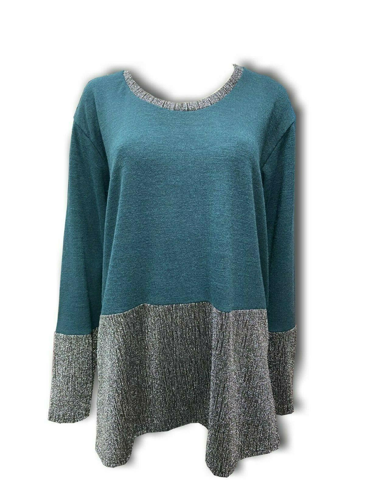 maglia donna maglione calibrato oversize lana glitter