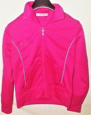 maglia felpa donna con zip fucsia
