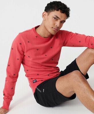 maglia girocollo con ricamo integrale e tessuto