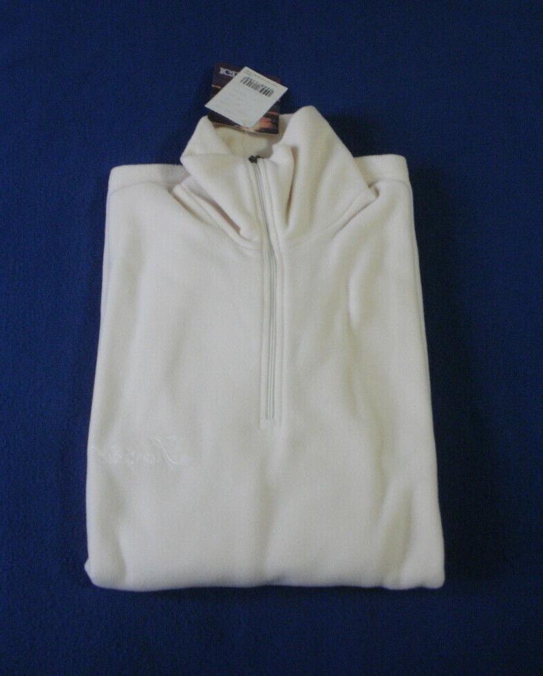 maglia in pile bianco unisex mezza zip