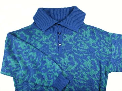 maglia maglione lana donna animalier blu verde