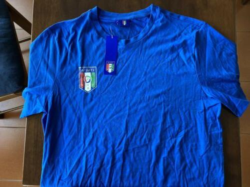 maglietta t shirt azzurra della nazionale italiana