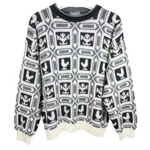 maglione donna lana vintage maglia girocollo pullover