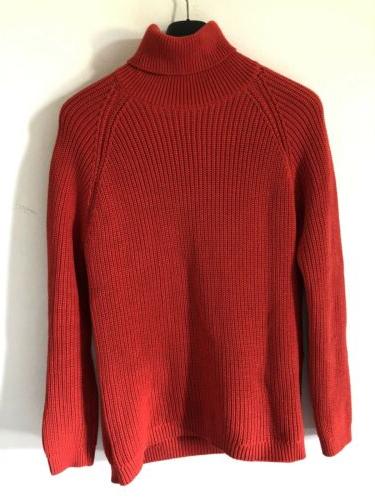 maglione uomo collo alto rosso taglia xl