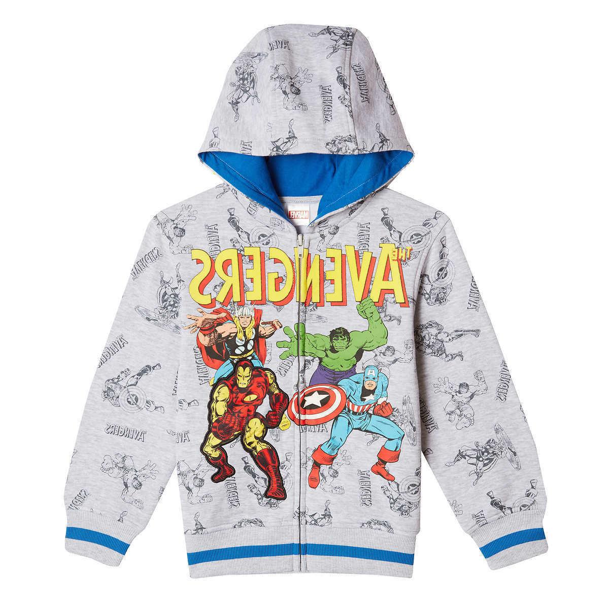 marvel avengers con zip felpa foderato in