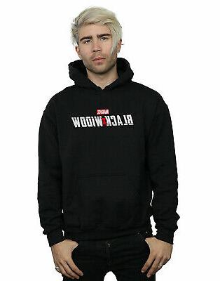 marvel uomo black widow movie logo felpa