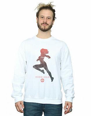 marvel uomo black widow silhouette felpa